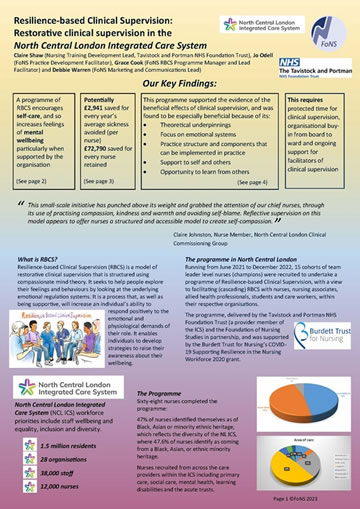 Review of the NCL ICS programme